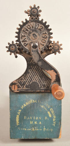 Antique tools can be interesting collectibles. This gadget, a mechanical rope twister, has a patent date of 1901.