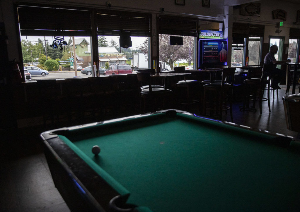 Inside Harvey’s Lounge in Edmonds. (Olivia Vanni / The Herald)
