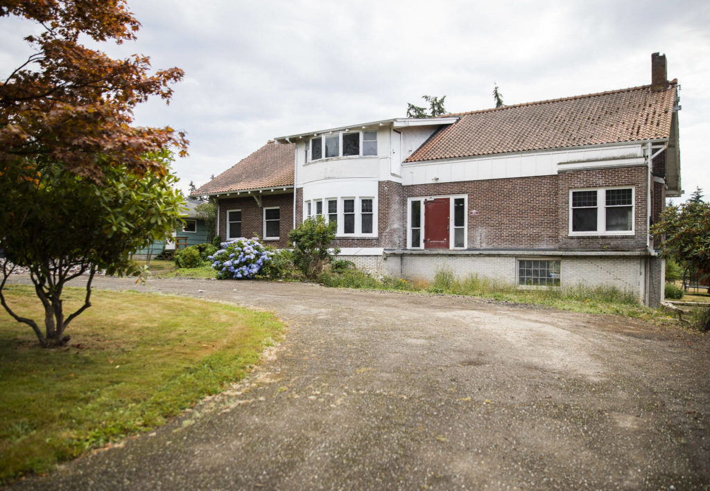 Outside of one of the former roadhouses in Edmonds. (Olivia Vanni / The Herald)
