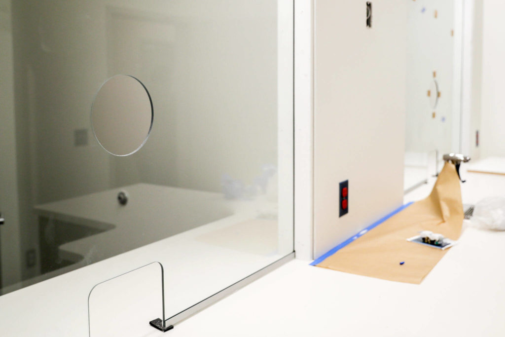 The dosing rooms at the medication-assisted treatment facility in Tulalip, on Aug. 23. (Kevin Clark / The Herald)
