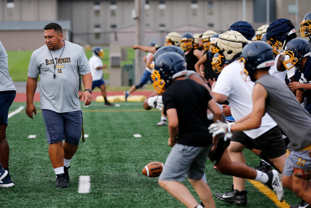 Tuiasosopo led Mariner to back-to-back state playoff appearances as a quarterback in 2006 and 2007. (Ryan Berry / The Herald)
