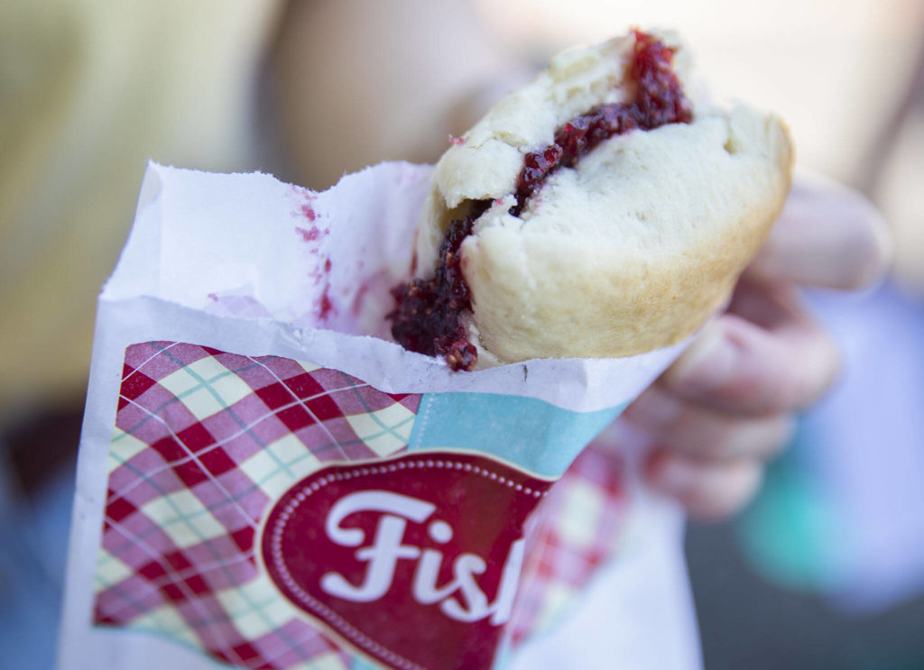 Fisher scones are a state fair classic in Washington. (Olivia Vanni / The Herald)

