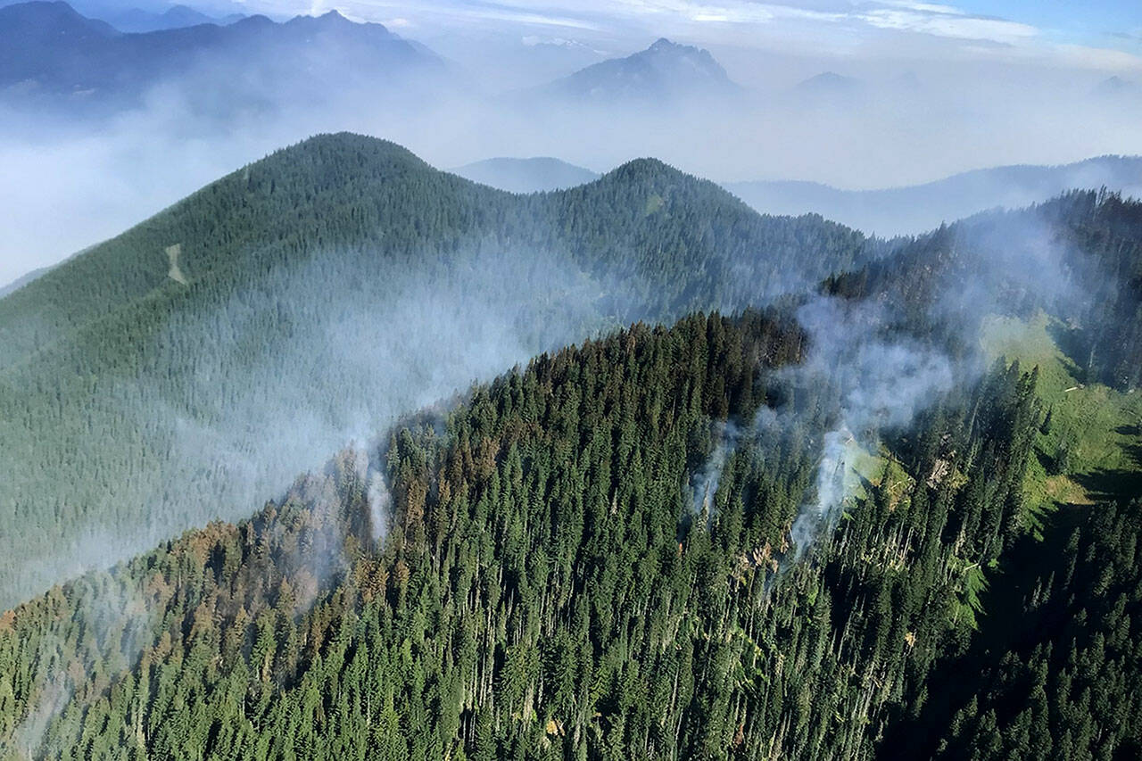 The Suiattle River Fire east of Darrington. (Mt. Baker-Snoqualmie National Forest - US Forest Service)