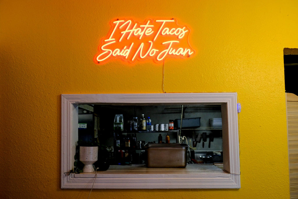 El Mariachi just opened its restaurant space in Everett, after a two-year run as a food trailer. The taco-focused business started as a tamale cart in 2019. (Taylor Goebel / The Herald)
