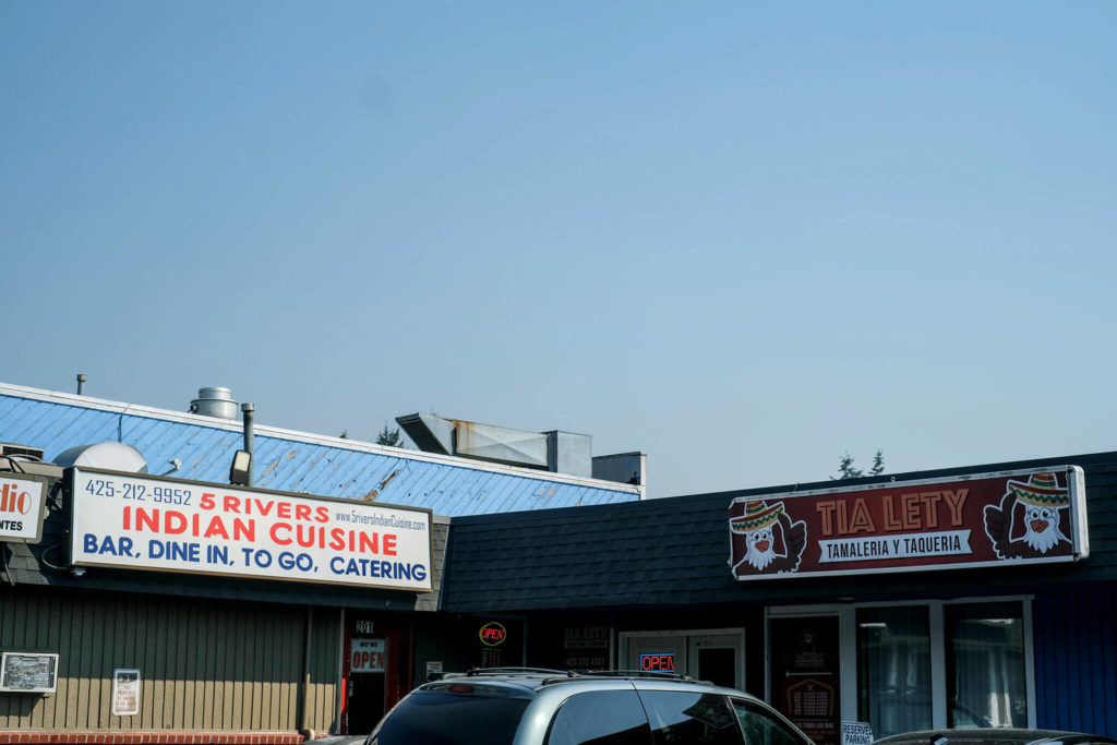 5 Rivers Indian Cuisine and Tía Lety Tamaleria Y Taqueria reopened in September, five months after a fire caused damage to the restaurants and other small businesses in the south Everett strip mall. (Taylor Goebel / The Herald)
