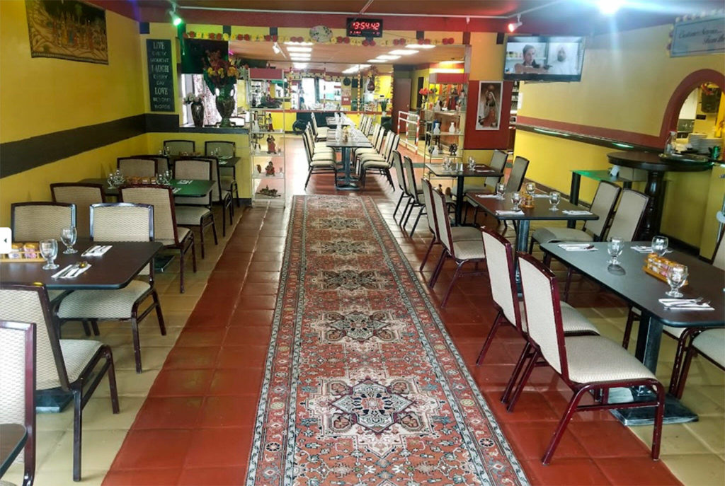 The dining area at 5 Rivers Indian Cuisine in Everett, before a fire gutted the restaurant’s 100-seat room in April. (Photo Courtesy of the Kaur and Singh family)
