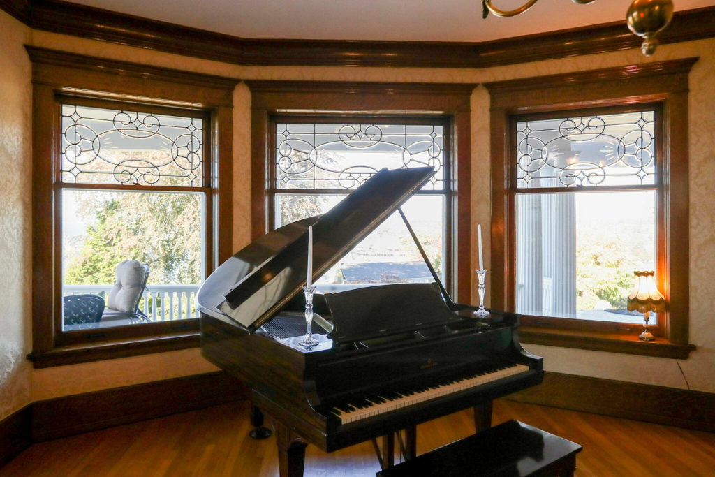 The parlor of the Rucker Mansion on Oct. 11 in Everett. (Kevin Clark / The Herald) 
