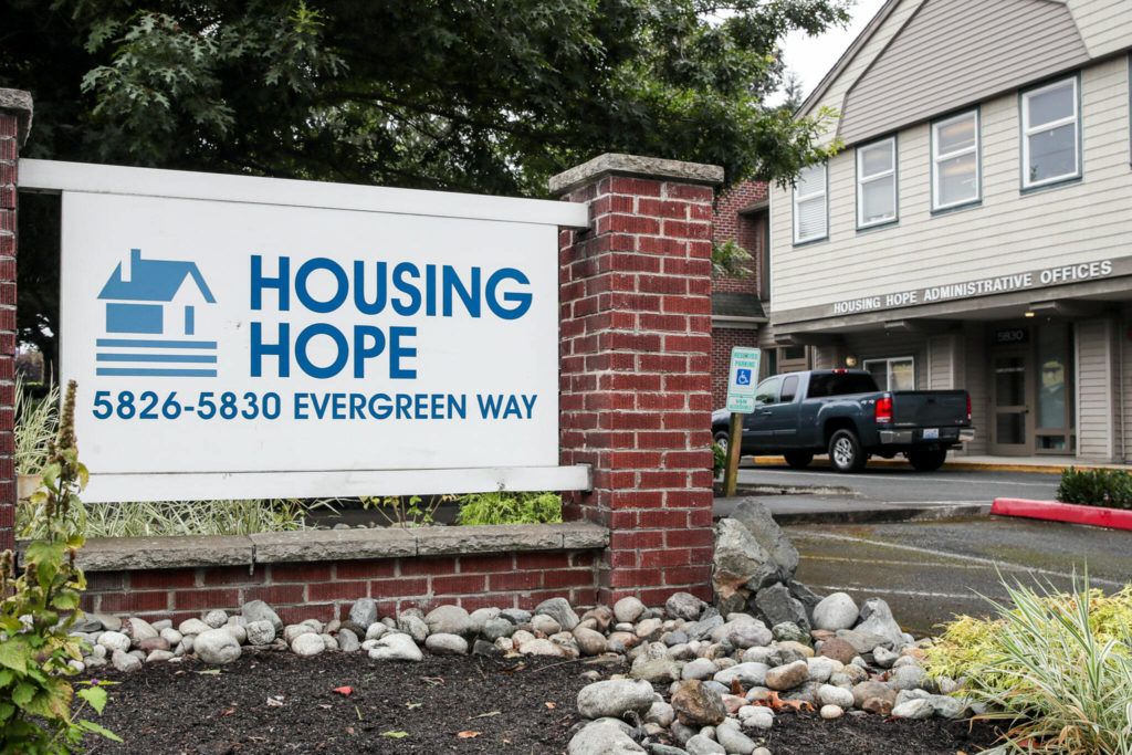 Housing Hope Administrative Offices on Wednesday, in Everett. (Kevin Clark / The Herald)
