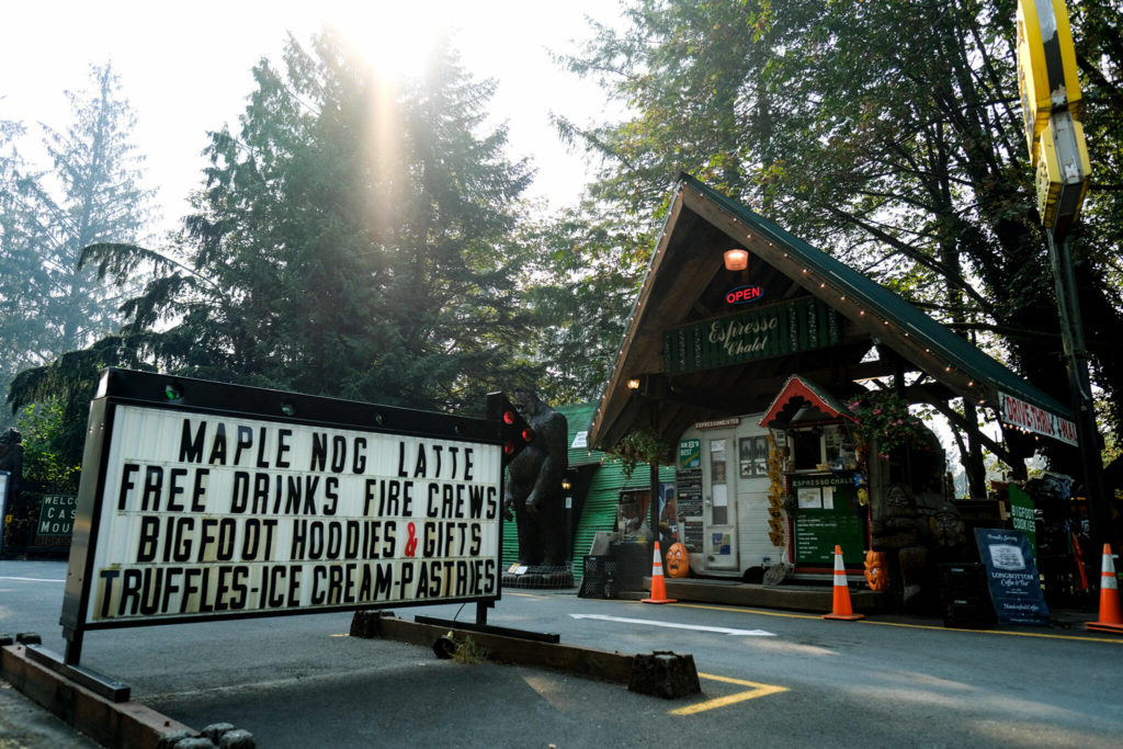 Espresso Chalet in Gold Bar gave away hundreds of free drinks to firefighters battling the Bolt Creek Fire. Several residents contributed to the cause over the past few weeks. (Taylor Goebel / The Herald)
