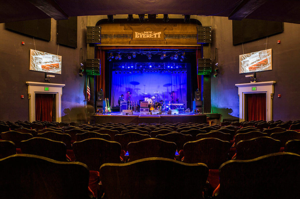 A ghost called “Smilin’ Al” is purported to roam the Historic Everett Theatre. (Olivia Vanni / The Herald)
