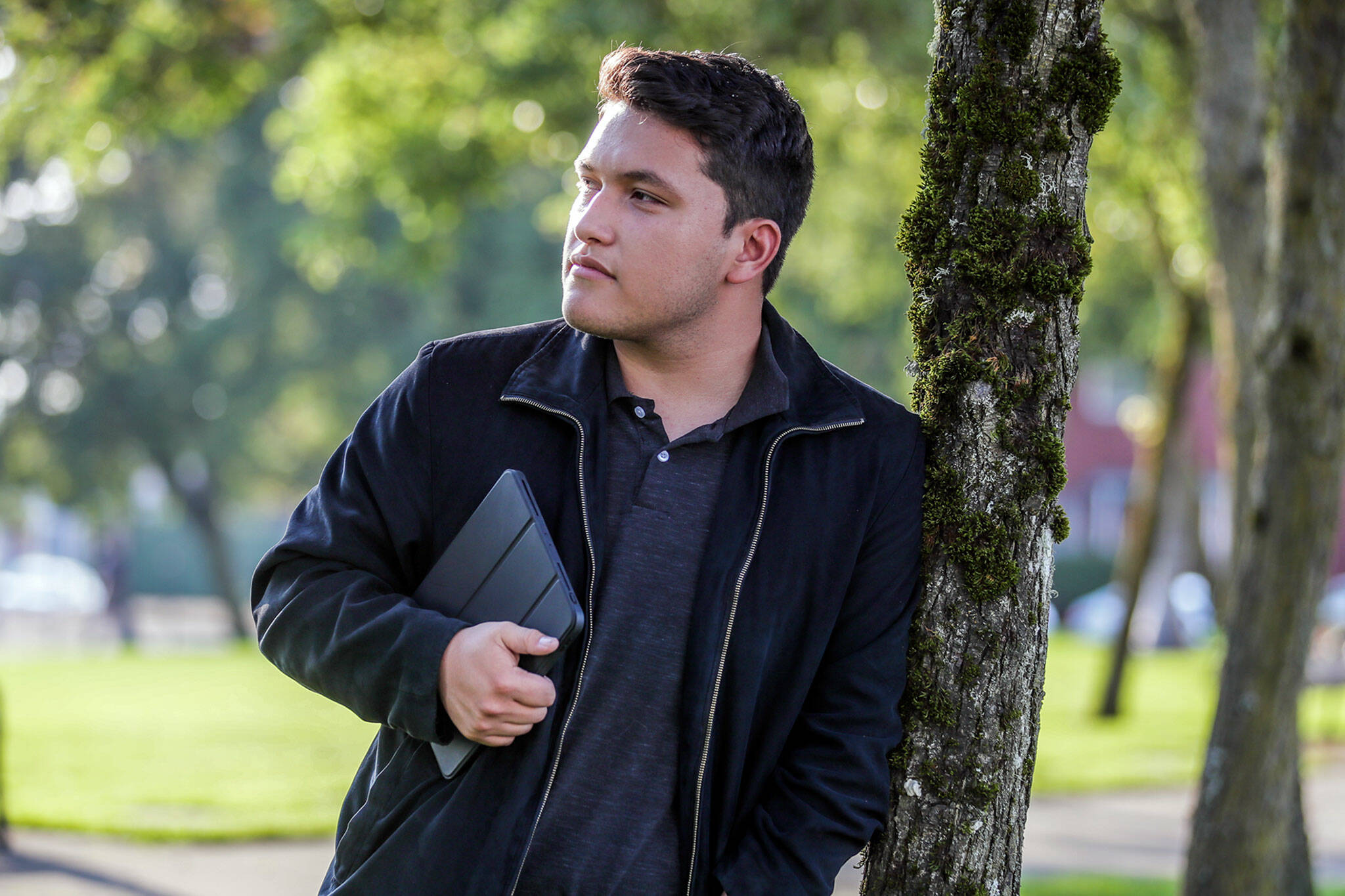 Jose Quezada, a senior at Everett High School, wants a career as a translator/interpreter after high school, in part because of his success with the World Languages Assessment. (Kevin Clark / The Herald)