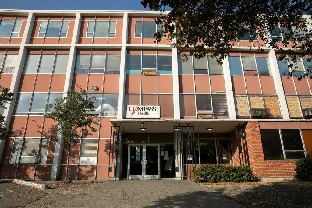 The Compass Health Broadway location as seen Wednesday in Everett. (Ryan Berry / The Herald)
