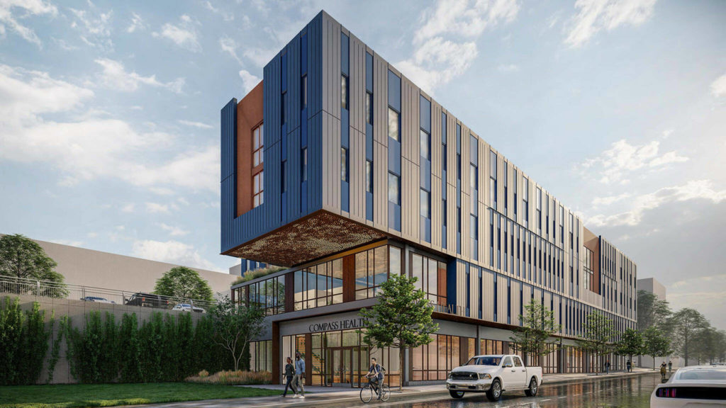 A rendering of the new Compass Health Broadway Campus.
