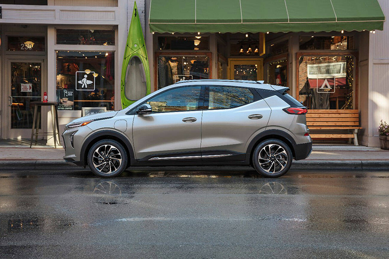 The Chevrolet Bolt EUV has seating for five and is available in LT and Premier trim levels. (Chevrolet)