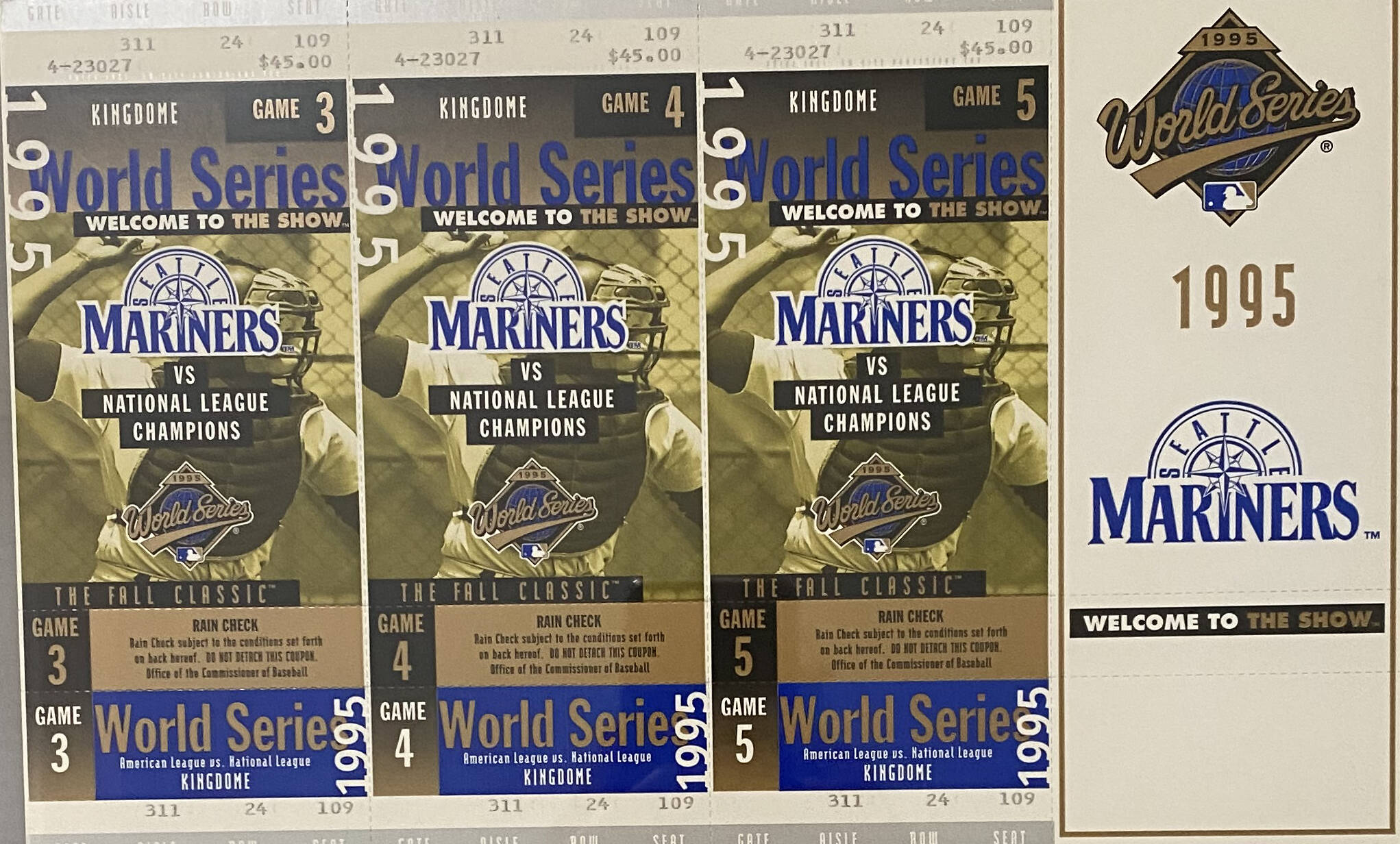 Advance tickets for the World Series were sent to Seattle Mariners season-ticket holders in 1995. (Nick Patterson / The Herald)