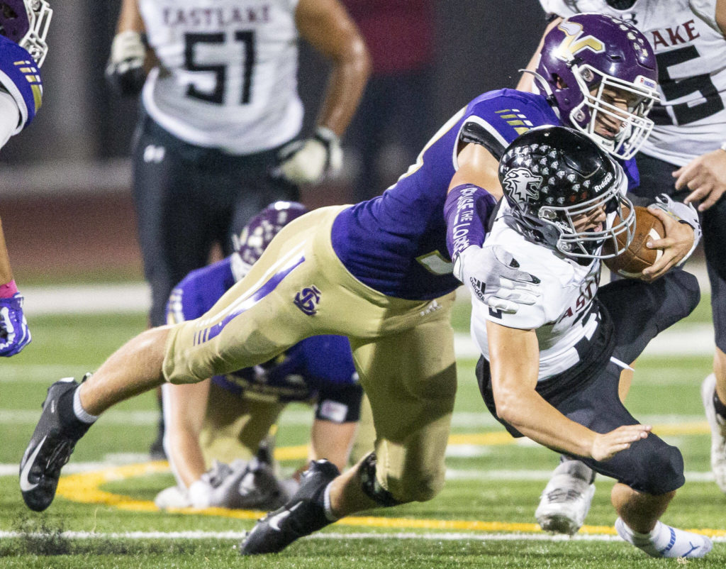 Lake Stevens has allowed just 26 points combined over its past three games. (Olivia Vanni / The Herald)
