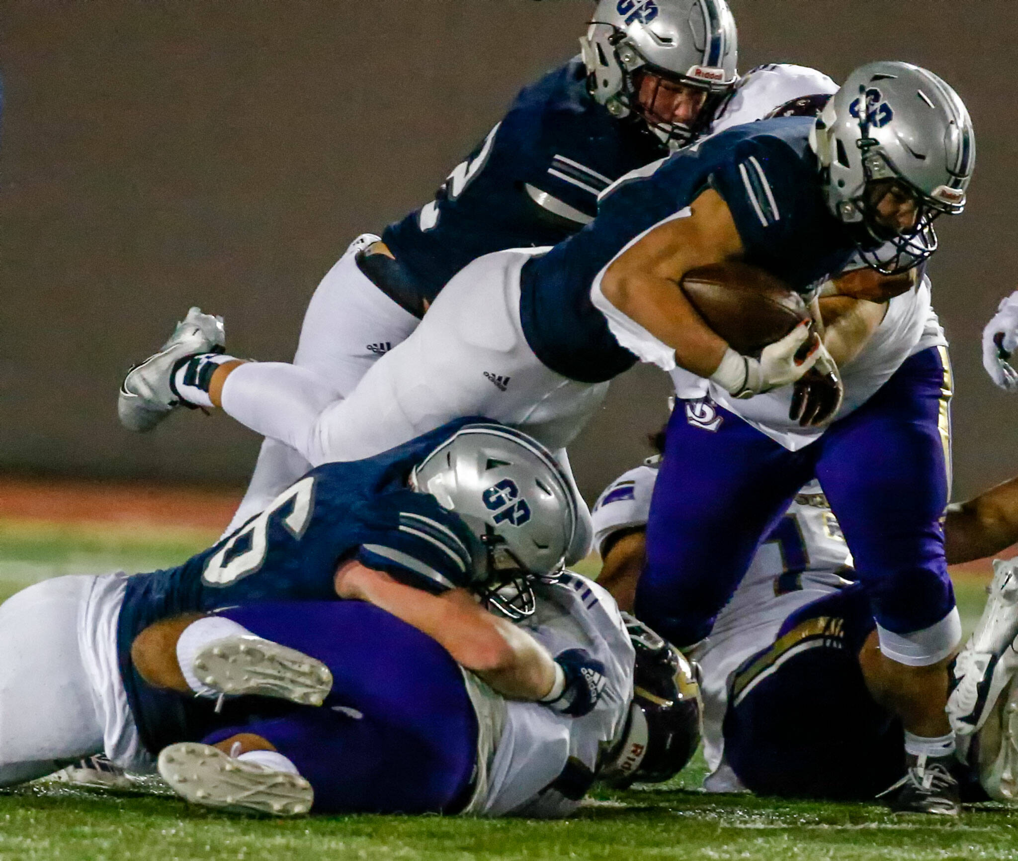 Top-ranked Glacier Peak and third-ranked Lake Stevens are set to square off for the Wesco 4A title Friday night in a heavyweight showdown of state championship contenders. (Kevin Clark / The Herald)