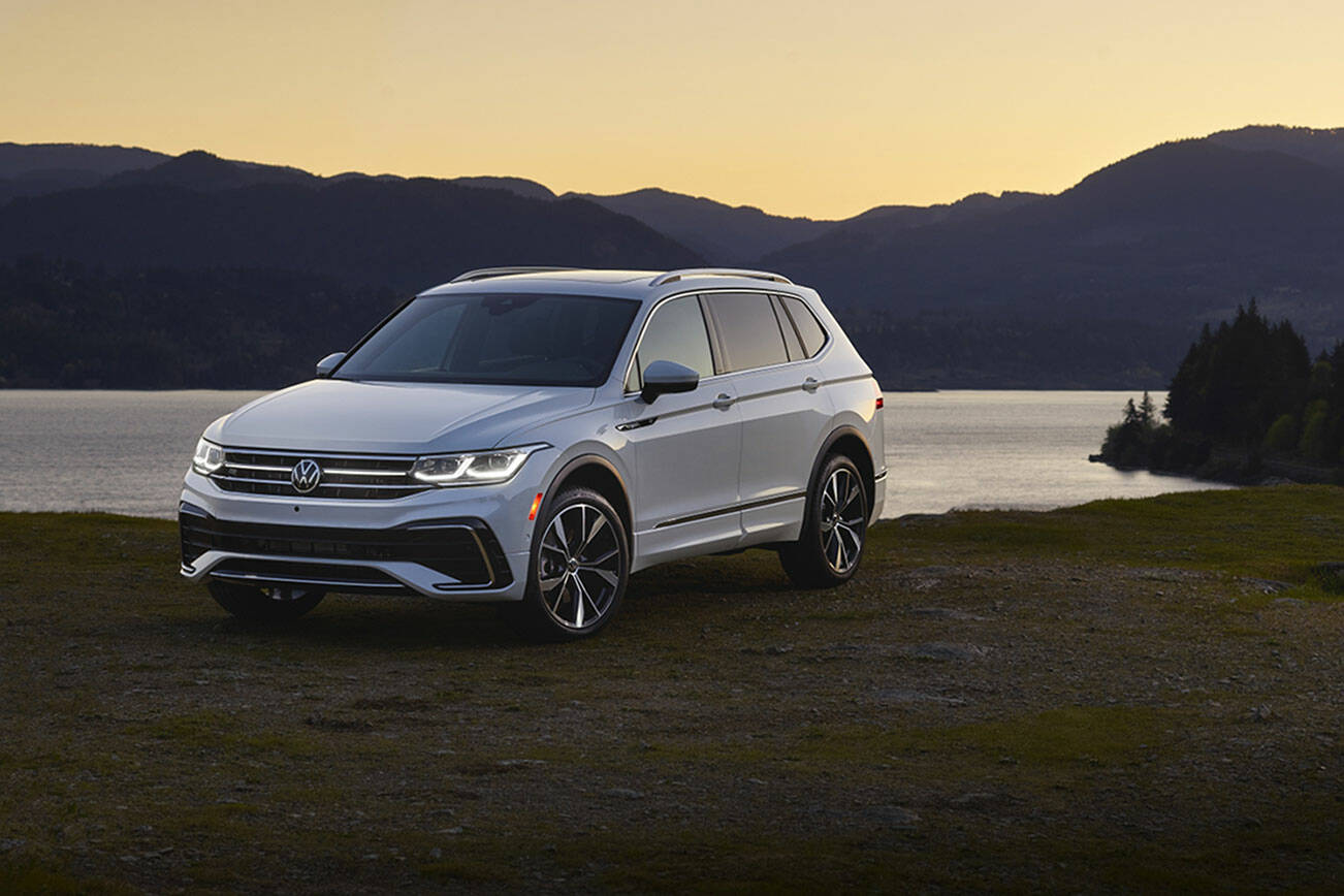 The 2022 Volkswagen Tiguan compact SUV has freshened exterior and interior styling. (Volkswagen)