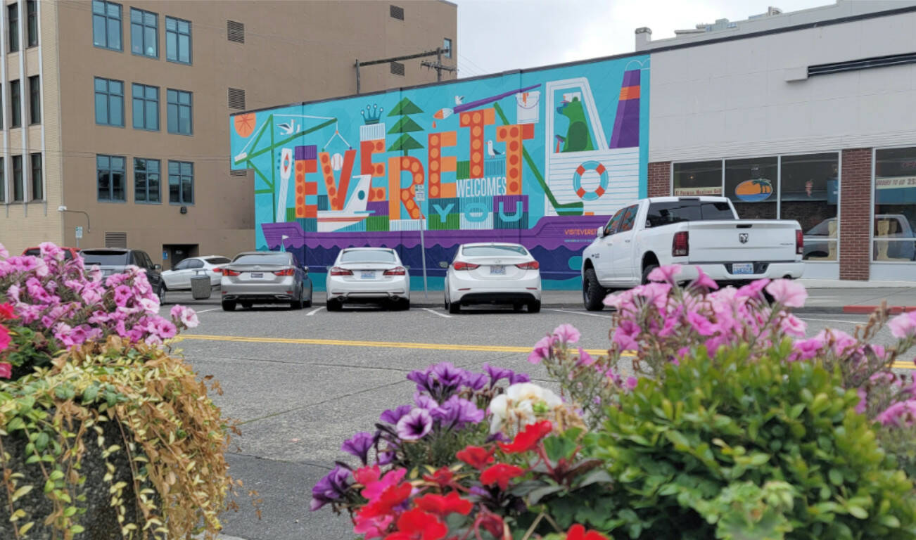 Caption: Downtown Everett has lots to offer pedestrians, including a wide variety of coffee houses. (Jennifer Bardsley)