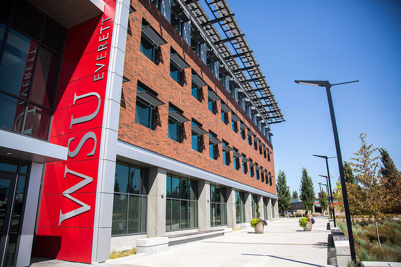 The Washington State University Everett campus on July 25, 2018 in Everett. (Olivia Vanni / The Herald)