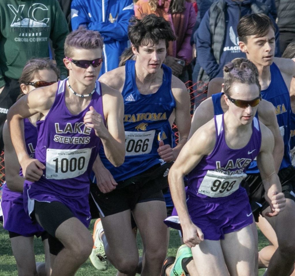 The Vikings earned a sixth-place team finish in the 4A boys race. (TJ Mullinax/The Herald)
