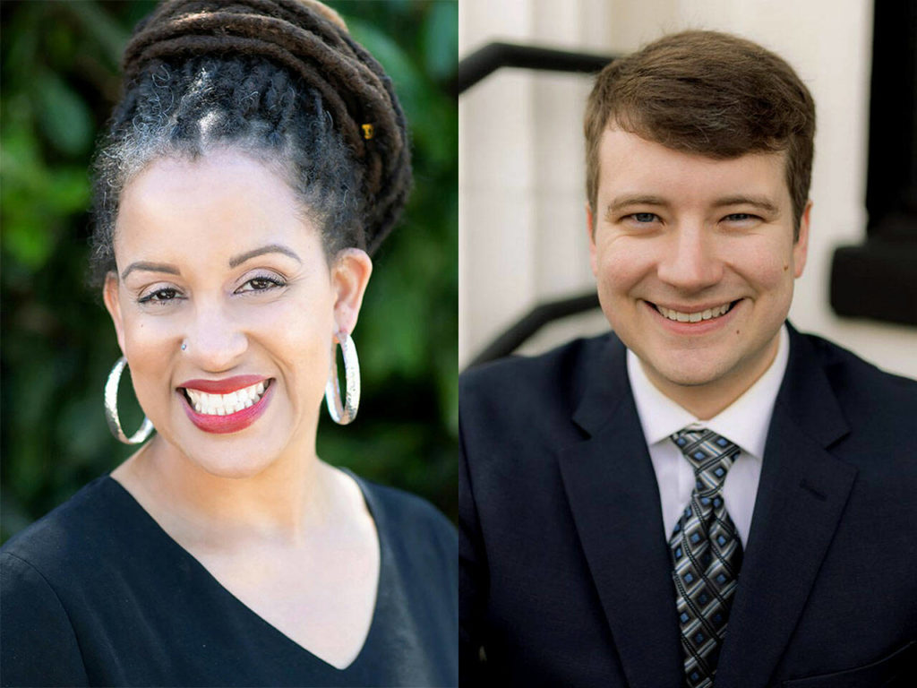 April Berg, left, and Ryne Rohla.
