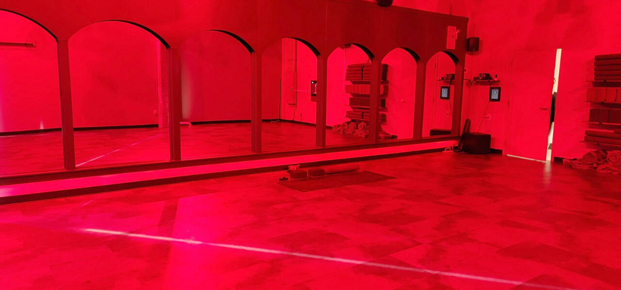 Medical-grade LED therapy lights add a unique experience to this brand new yoga studio in downtown Everett. (Jennifer Bardsley)