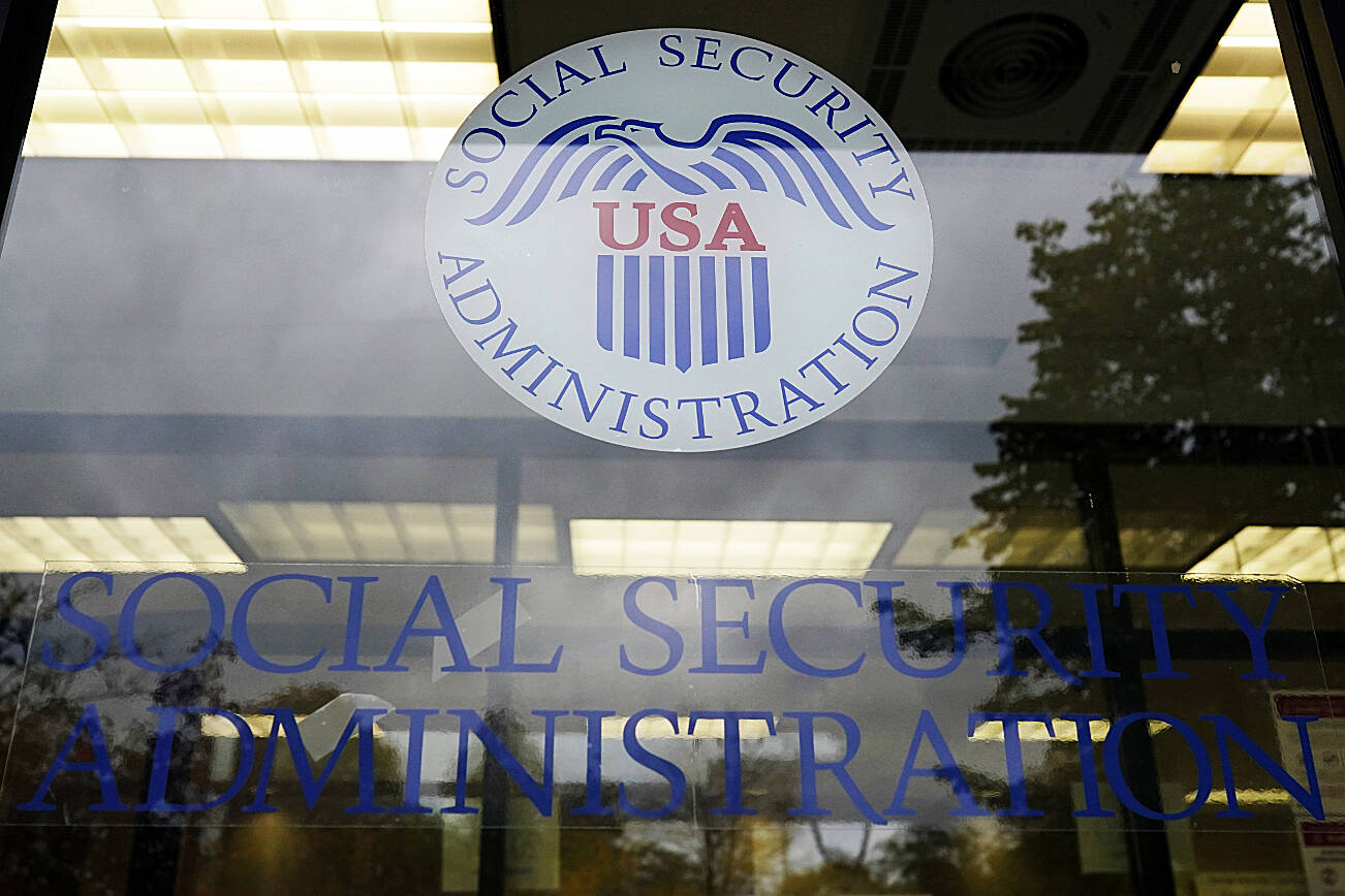 FILE - The U.S. Social Security Administration office is seen in Mount Prospect, Ill., Oct. 12, 2022. (AP Photo/Nam Y. Huh, File)