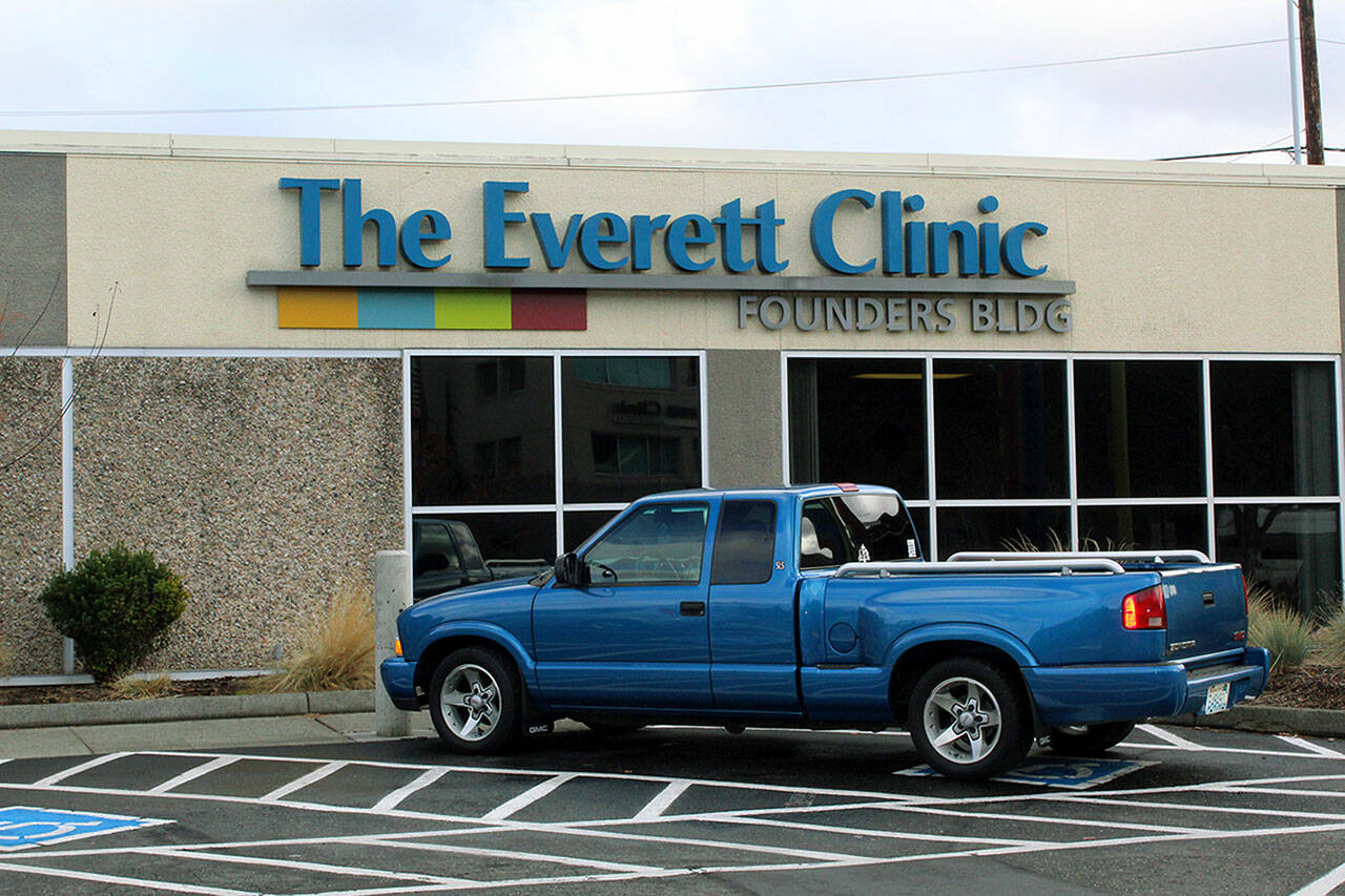 The Everett Clinic Founders Building on Wednesday, in Everett. (Eric Schucht / The Herald)