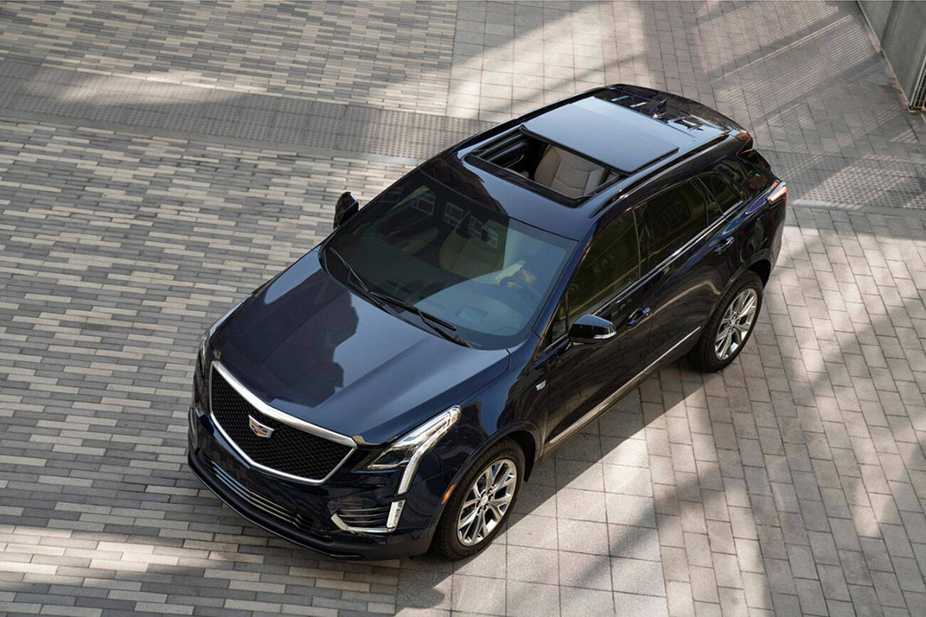 An Ultraview sunroof with power sunshade is standard on the Cadillac XT5 Premium Luxury and Sport models. (Cadillac)