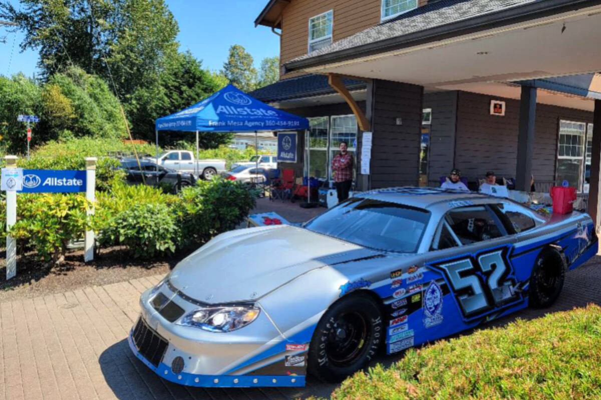 A 52k Pro Late Model, driven by Travis Koenan made an appearance during Aquafest this past summer.  “This was the first time I had the opportunity to directly support a local racer and I jumped at the chance,” Mesa says.