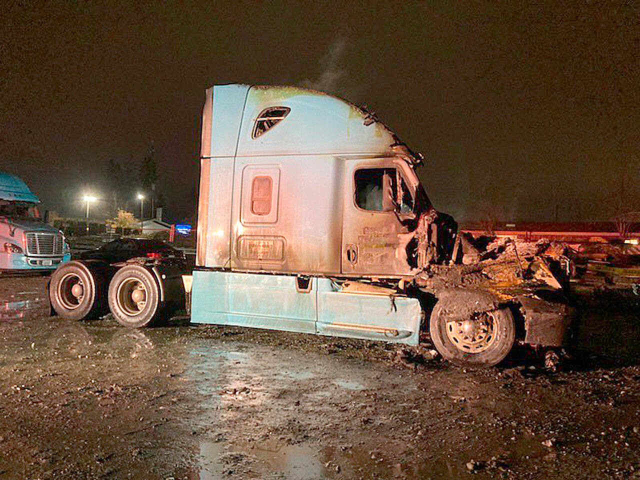 A person was found dead Tuesday night after a truck fire in south Everett has been identified as Dilbag Kaile, 60. (Everett Police Department)