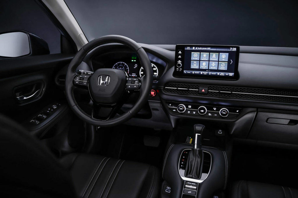 A 9-inch touchscreen infotainment system is standard on the 2023 Honda HR-V EX-L model, shown here. (Honda)
