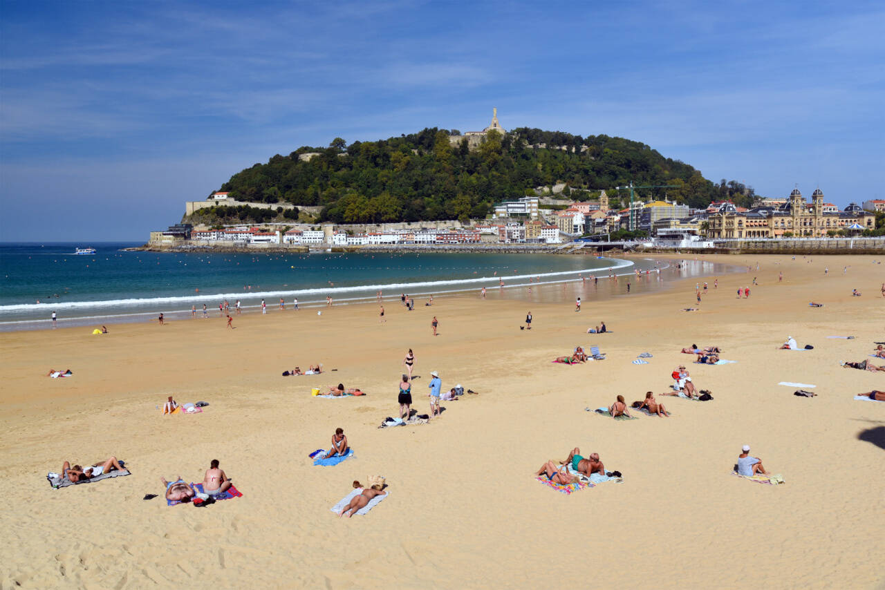 The golden sands of San Sebastian welcome visitors to the spirited Basque country.
