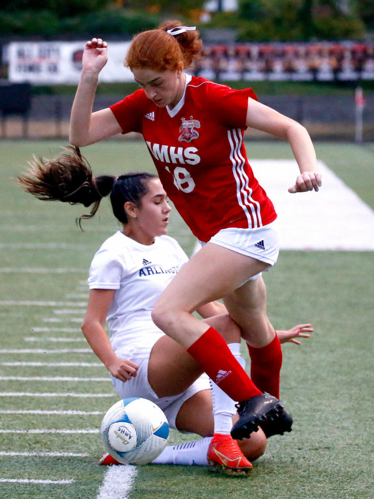 Archbishop Murphy defender Brie Cote (Kevin Clark / The Herald)

