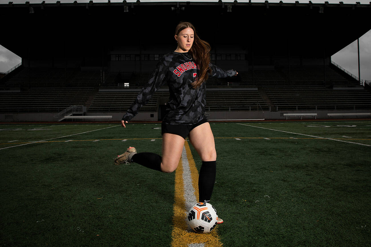 Snohomish senior Sara Rodgers is The Herald���s 2022 Girls Soccer Player of the Year. (Olivia Vanni / The Herald)