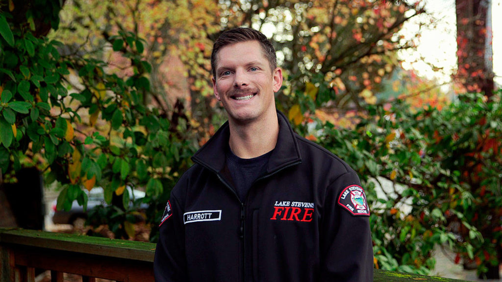 Water Rescue Award: Christopher Harrott, firefighter, saved woman from submerged car. (American Red Cross)
