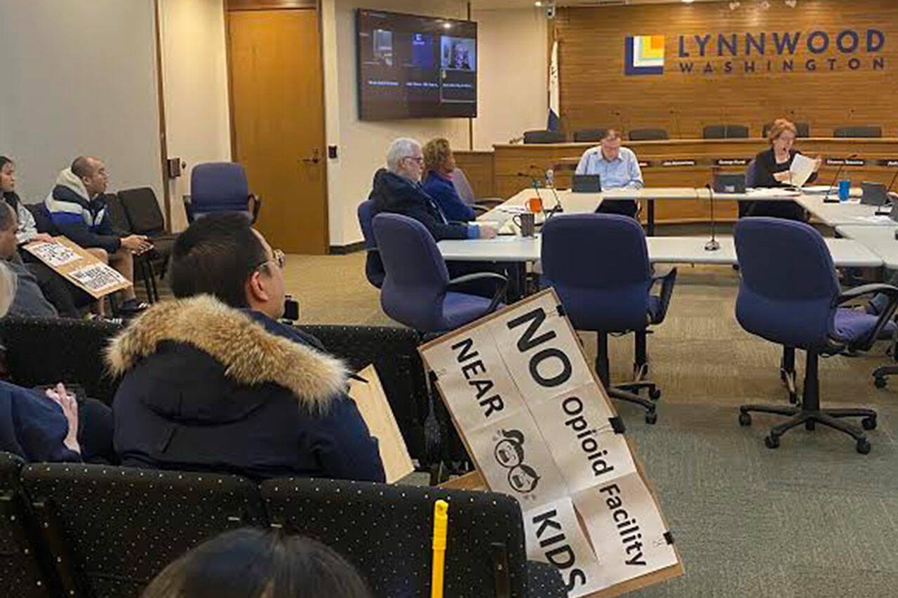 The Lynnwood City Council work session on Monday evening, parents and community members expressed concerns about the proximity of a new opioid treatment facility to two youth clubs on Monday, in Lynnwood. (Kayla Dunn / The Herald)