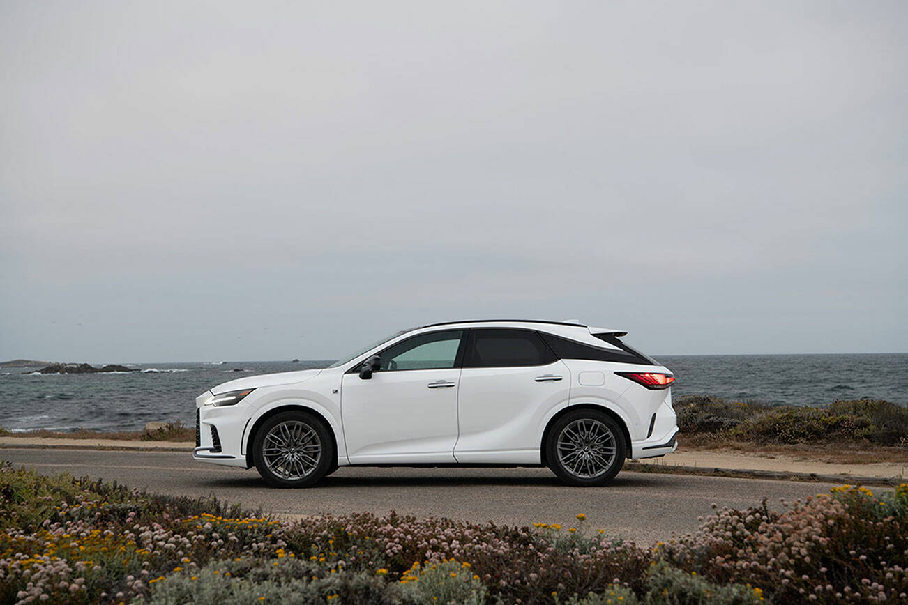 The 2023 Lexus RX 500h F Sport Performance has a two-motor hybrid system with AWD. (Lexus)