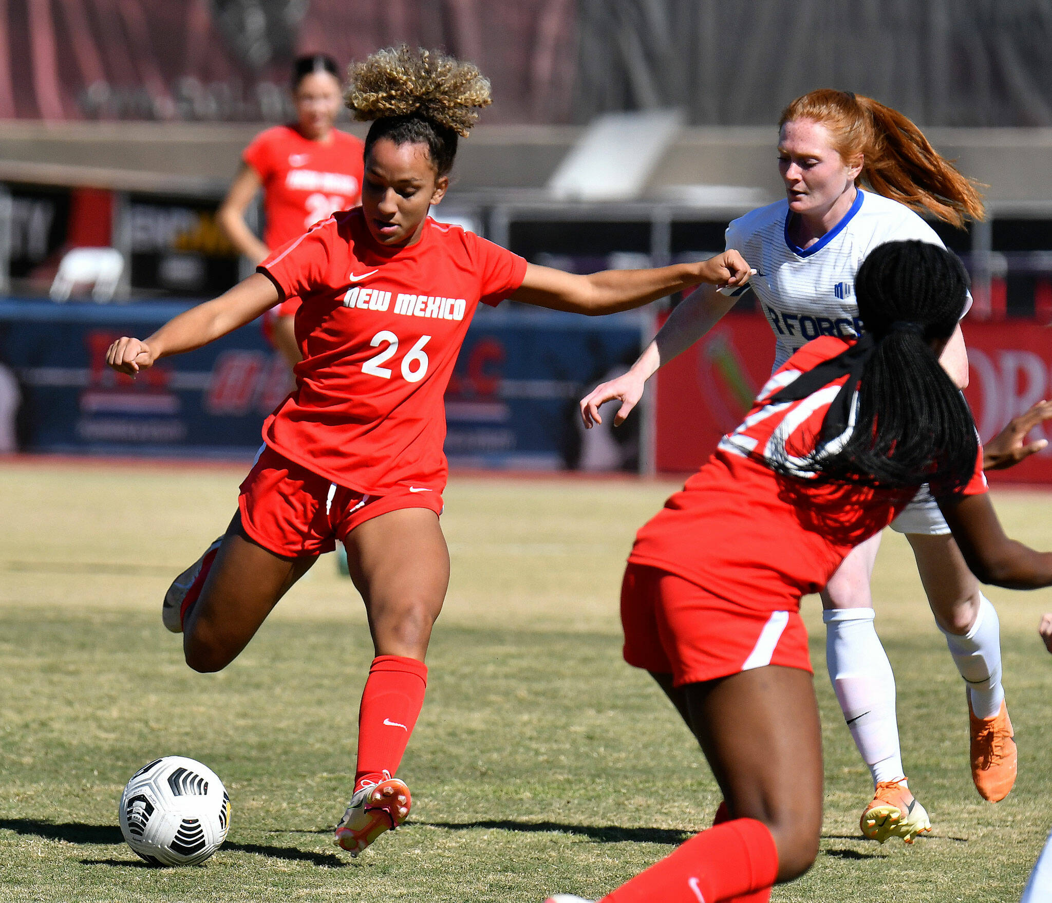 New Mexico women's soccer player Jadyn Edwards, a Jackson High School graduate. (University of New Mexico photo)