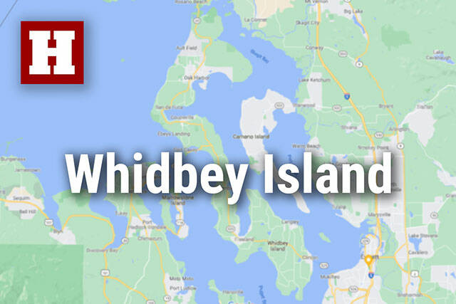 Logo for news use featuring Whidbey Island in Island County, Washington. 220118