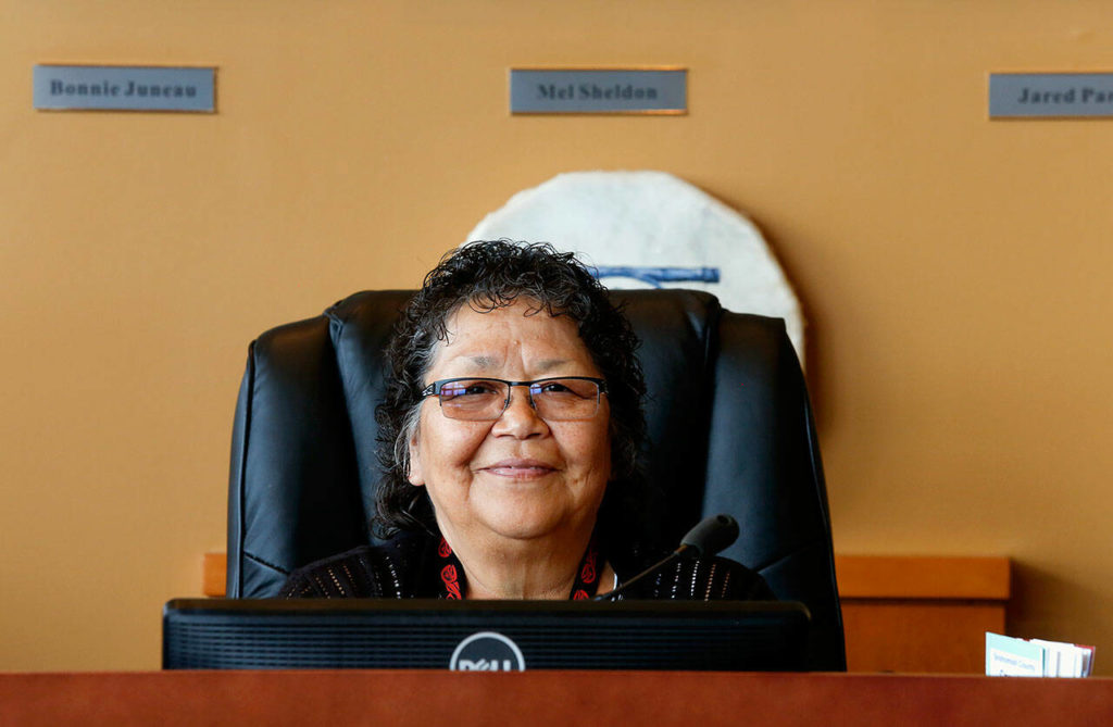 Newest Tulalip Tribes Board of Directors chairwoman is Marie Zackuse. (Dan Bates / The Herald)
