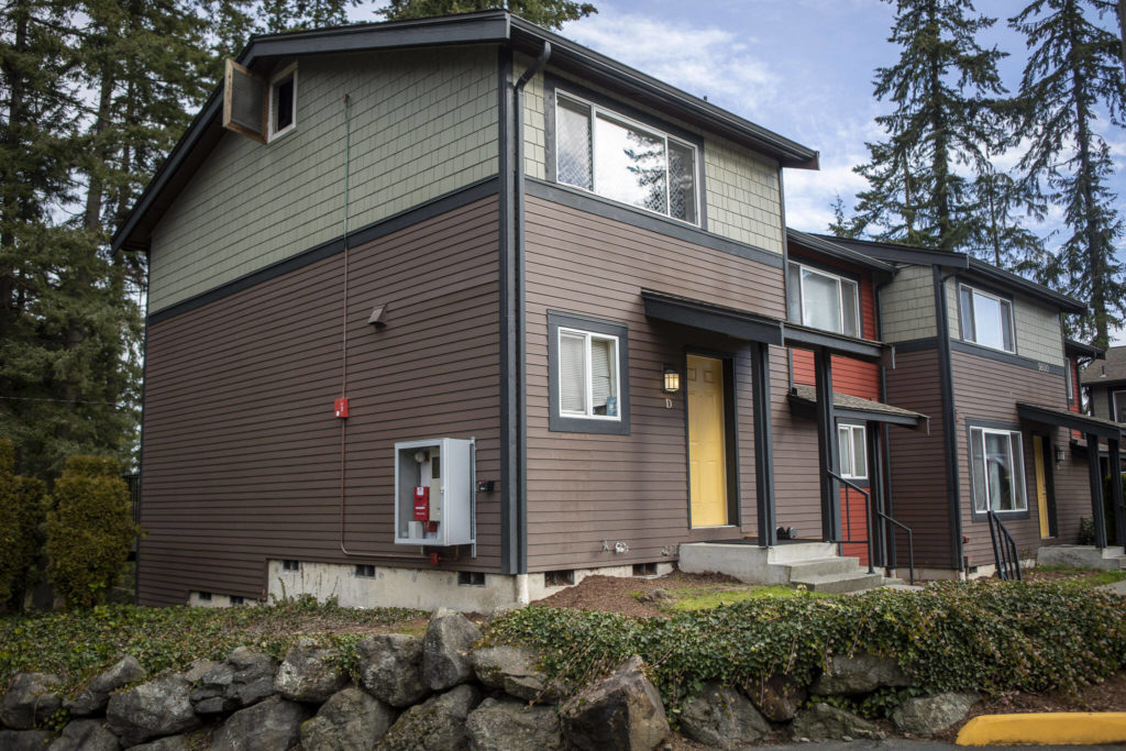 Alderwood Manor, a HASCO building, on Feb. 2, in Lynnwood. (Annie Barker / The Herald)
