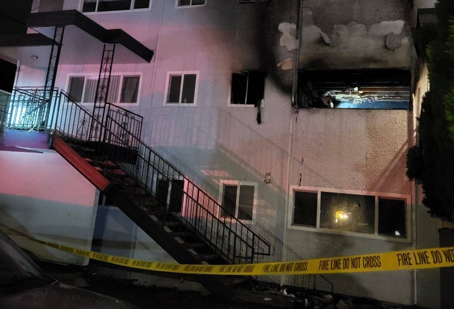 911 received multiple calls reporting a fire at Marie Anne Terrace apartments early Monday morning, Feb. 6, in Everett. There were no injuries or fatalities. (Everett Fire Department)