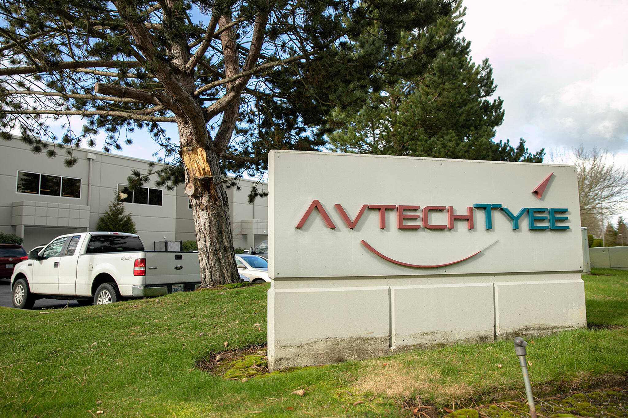 AvtechTyee headquarters on Feb. 10, in Everett. (Ryan Berry / The Herald)