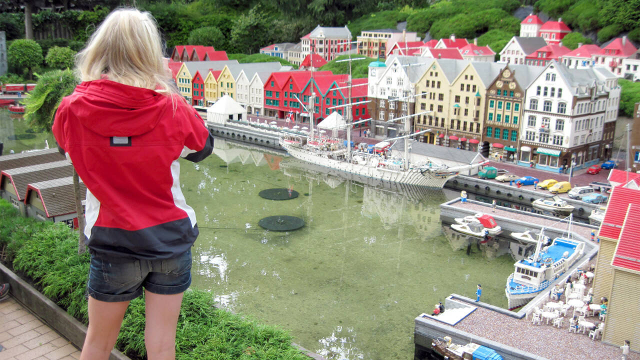 Denmark’s Legoland features 58 million Lego bricks, some assembled to represent famous landmarks from around the world, such as the historic Bryggen wharf in Bergen, Norway.