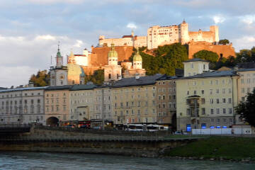 Salzburg’s Hohensalzburg Fortress looms 400 feet above Austria’s famous Baroque city. (Rick Steves’ Europe)