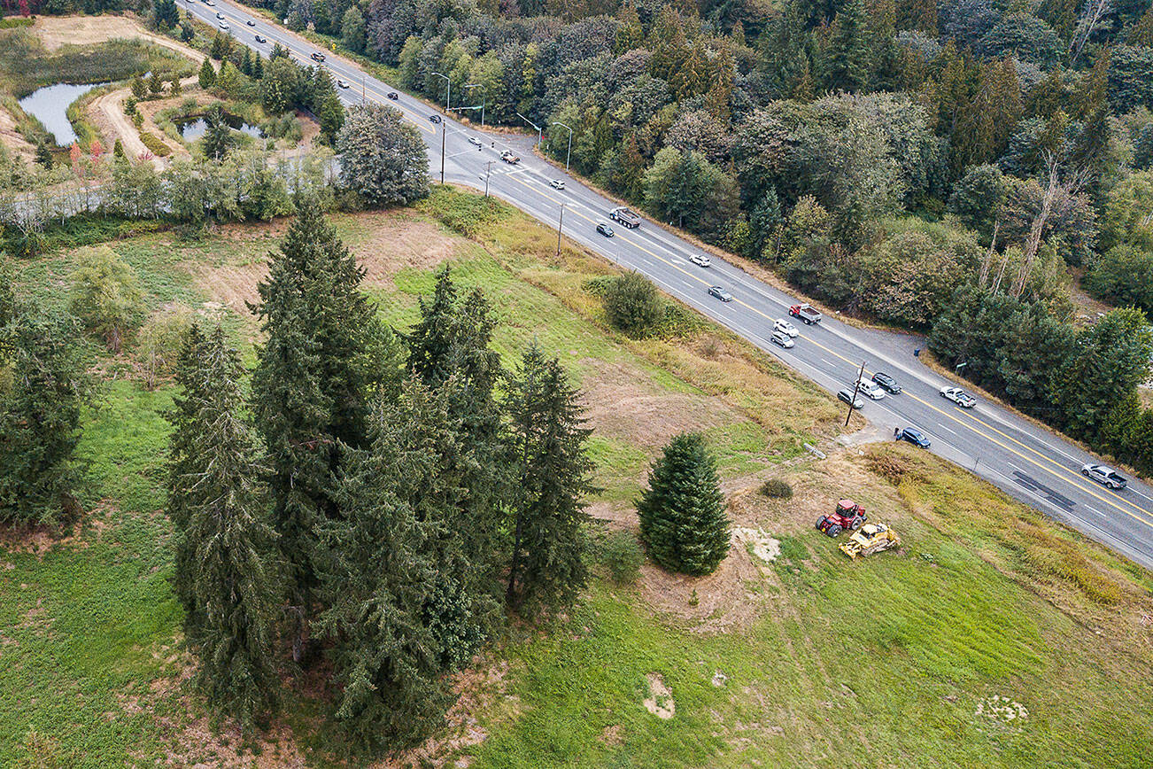 Cathcart Crossing project site along Highway 9 on Thursday, Sept. 22, 2022 in Snohomish, Washington. (Olivia Vanni / The Herald)