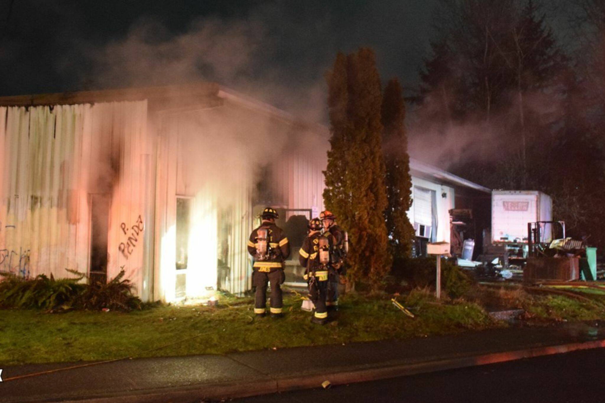 A commercial building was damaged by fire on the evening of Friday, March 4 in south Everett. The building was a former machine shop that had been closed and there were no injuries. (Everett Fire)