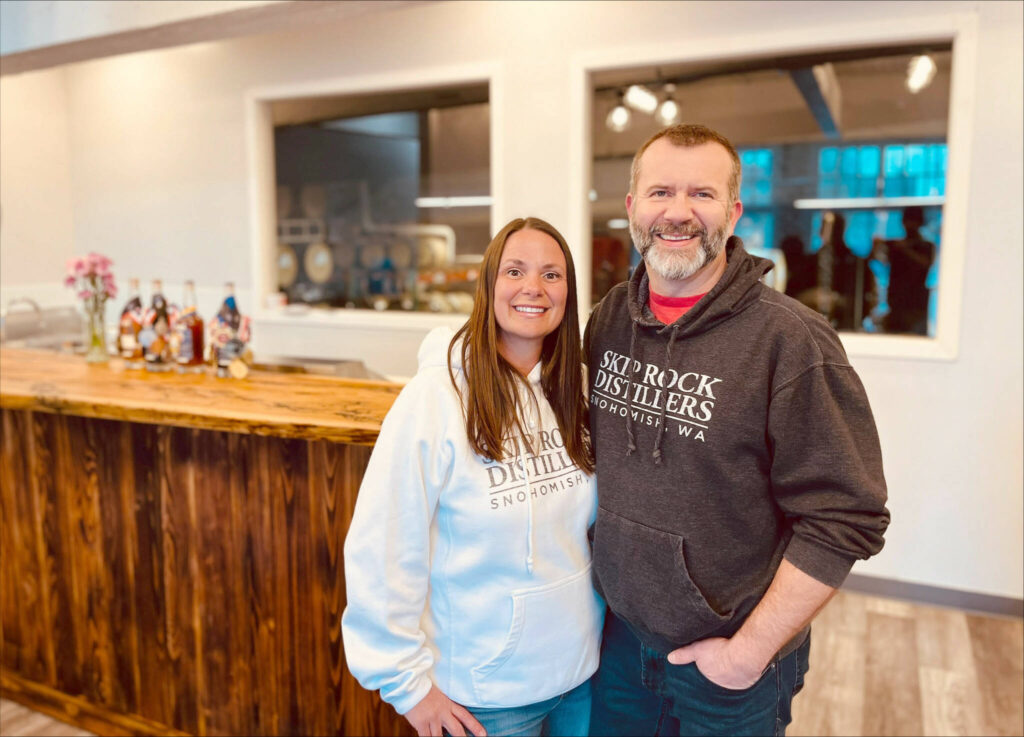 Julie and Ryan Hembree own Skip Rock Distillers in Snohomish, Washington. (Skip Rock Distillers)
